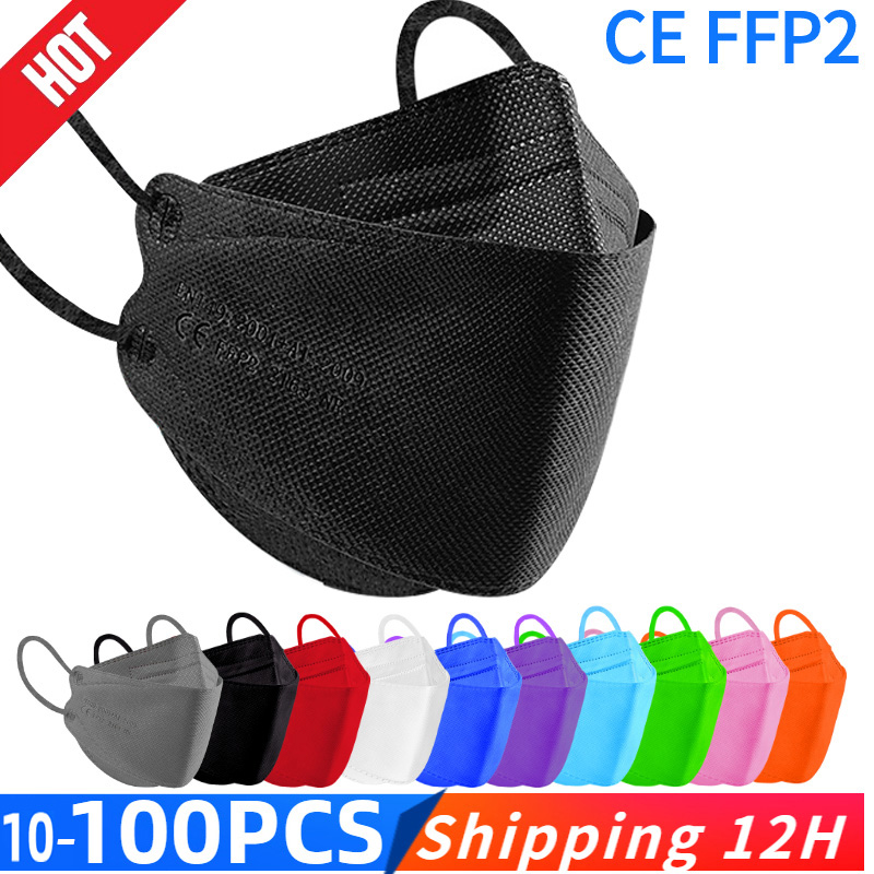 Disposable Surgical Mask - หน้ากากปลา KN95 Mascarillas FPP2 ผู้ใหญ่ Morandi