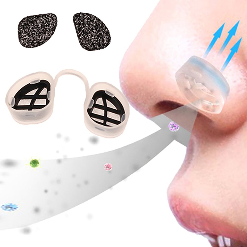 Anti Pollution Mask - หน้ากากกันฝุ่นจมูกจมูกที่มองไม่เห็นแผ่นกรองฝุ่นจมูกที่ถอดออกได้
