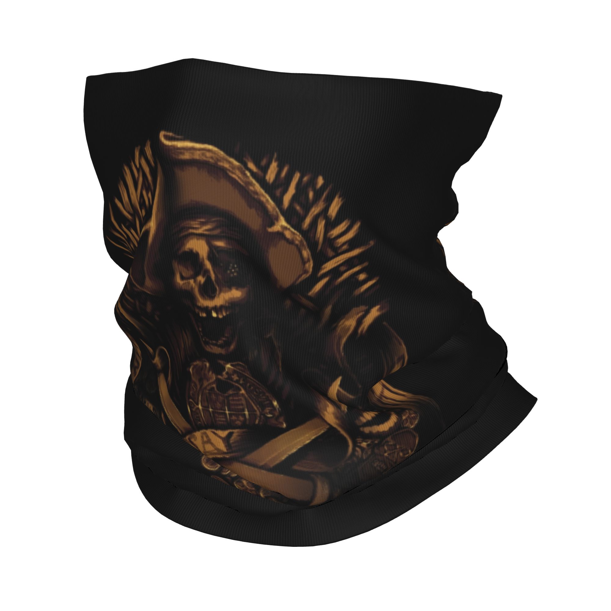 Neck Gaiter Face Cover - ผ้าพันคอแบบท่อสำหรับฤดูหนาวลายกะโหลกโจรสลัด Never Say Die สำหรับผู้หญิงและผู้ชาย ผ้าปิดหน้า