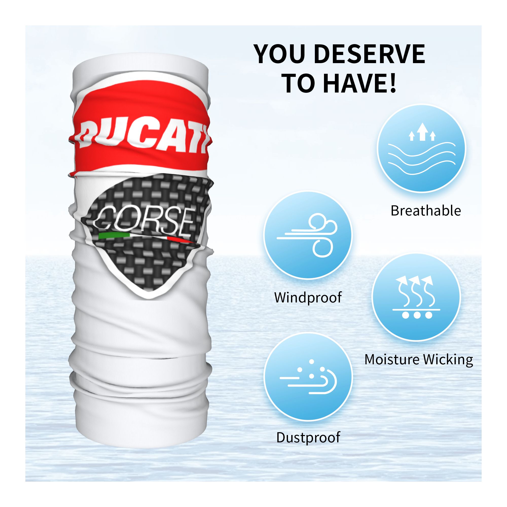 ผ้าพันคอคลุมหน้าแบบกันลม Ducat - Neck Gaiter Face Cover บทวิจารณ์และราคา