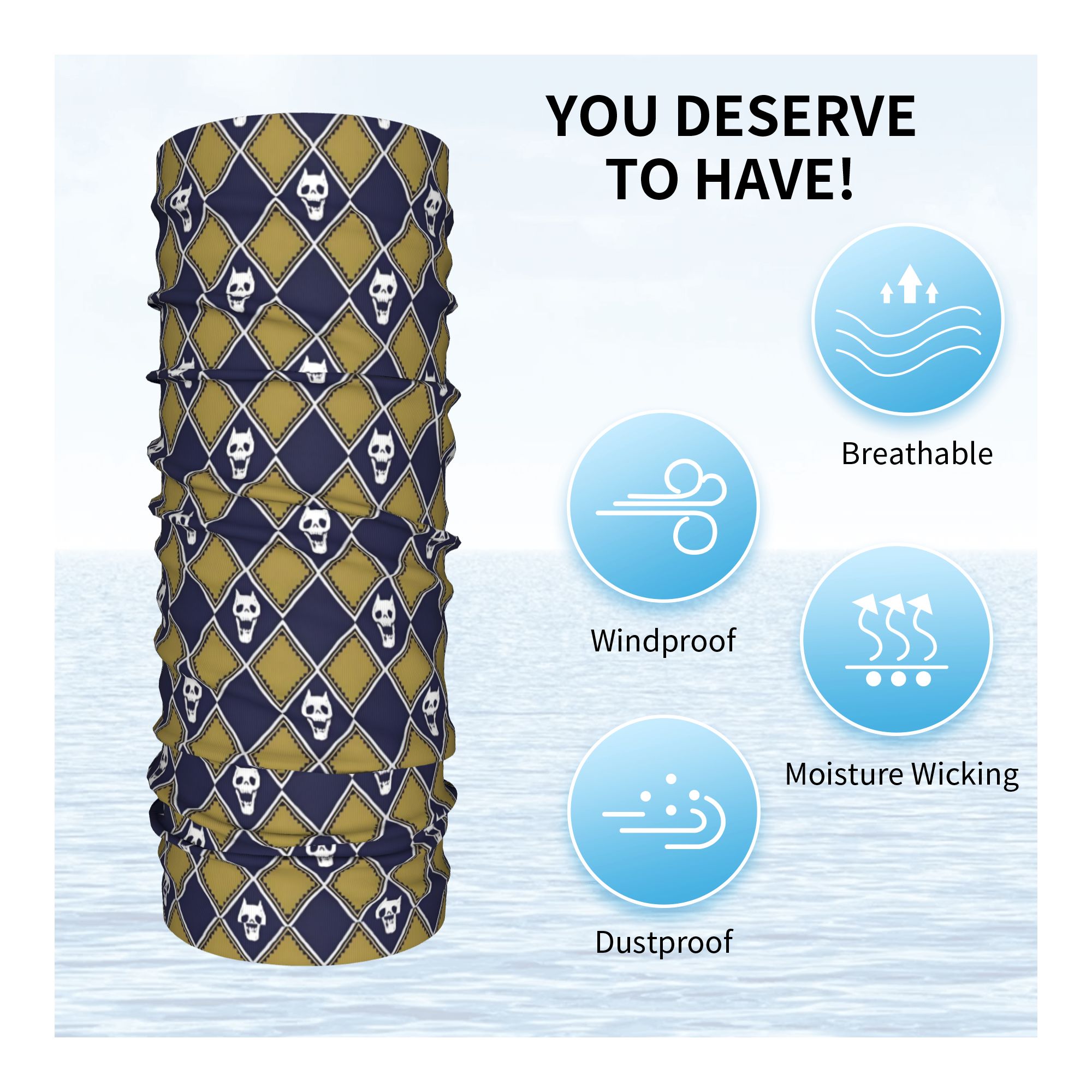 ผ้าคลุมหน้าแบบพันคอ ลายโจโจ้ ส - Neck Gaiter Face Cover บทวิจารณ์และราคา