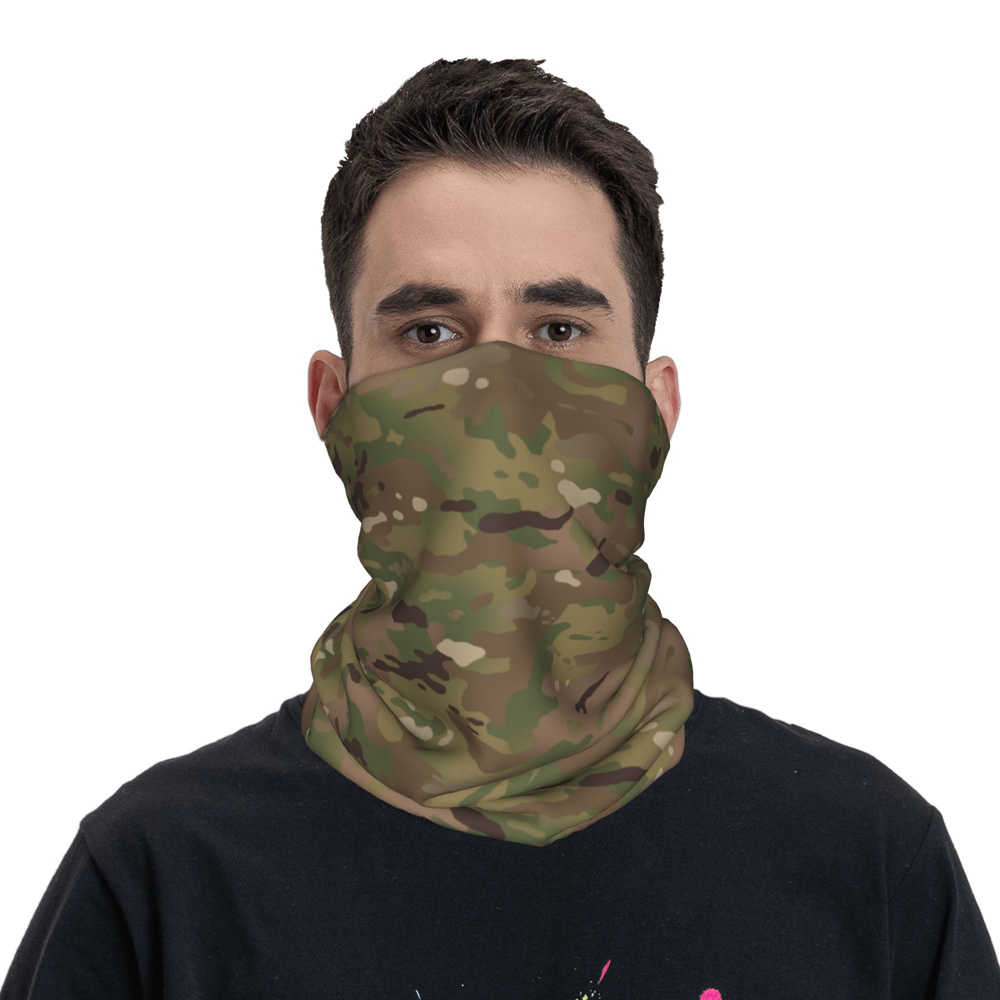 CUSTOM ทหาร Camouflage รูปแบบผ - Neck Gaiter Face Cover บทวิจารณ์และราคา