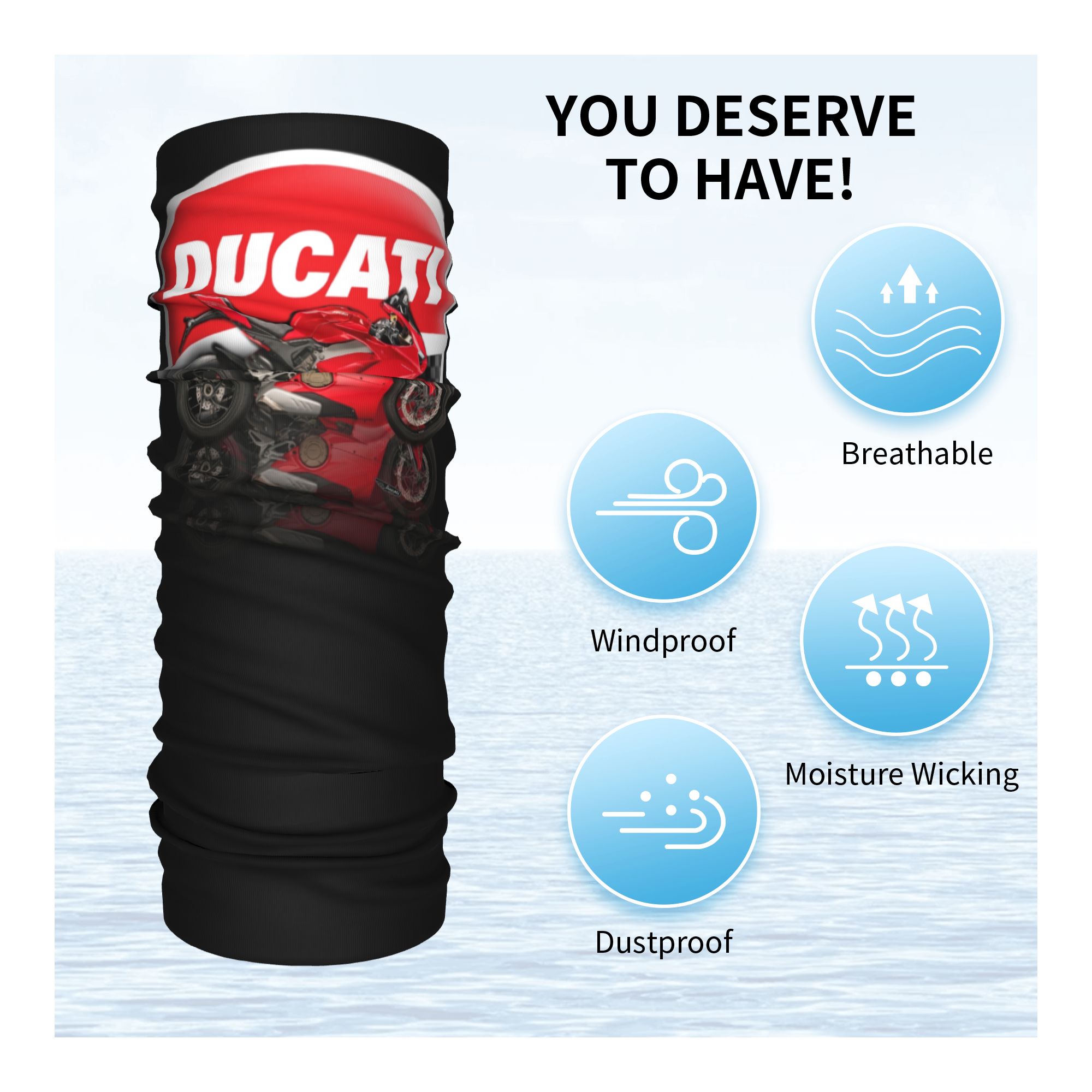 ผ้าพันคอแบบคลุมหน้า Ducati รุ่ - Neck Gaiter Face Cover บทวิจารณ์และราคา