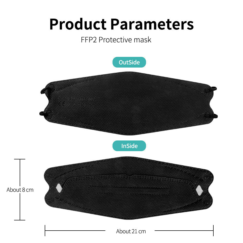 หน้ากาก FFP2 หน้ากากปิดจมูก KN - Disposable Surgical Mask บทวิจารณ์และราคา