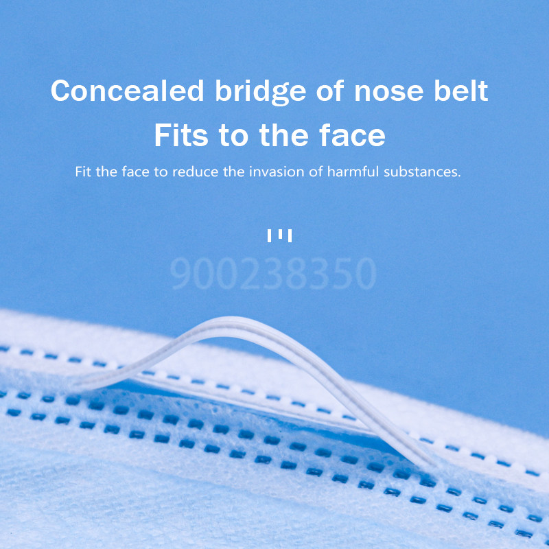 หน้ากากอนามัยสำหรับผู้ใหญ่แบบใ - Disposable Mask Blue บทวิจารณ์และราคา