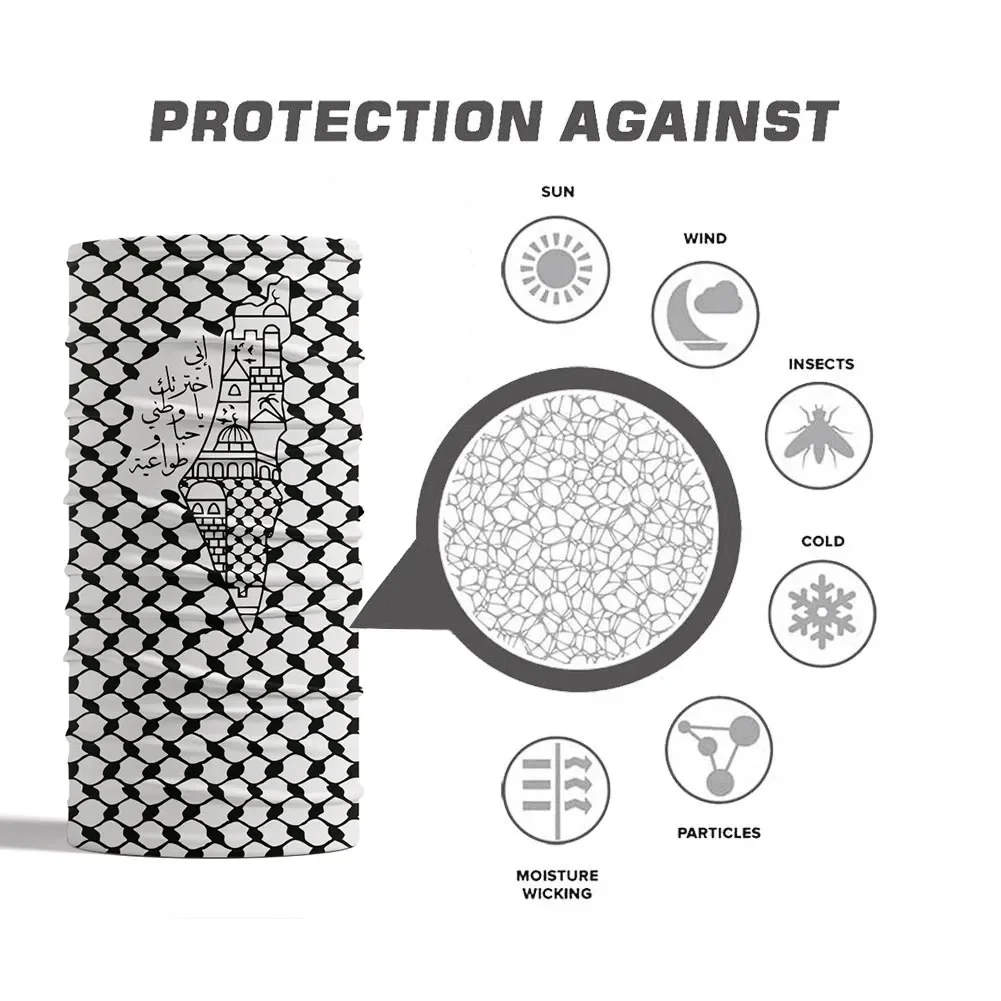 ผ้าโพกศีรษะลายอักษรวิจิตรแบบอา - Neck Gaiter Face Cover บทวิจารณ์และราคา