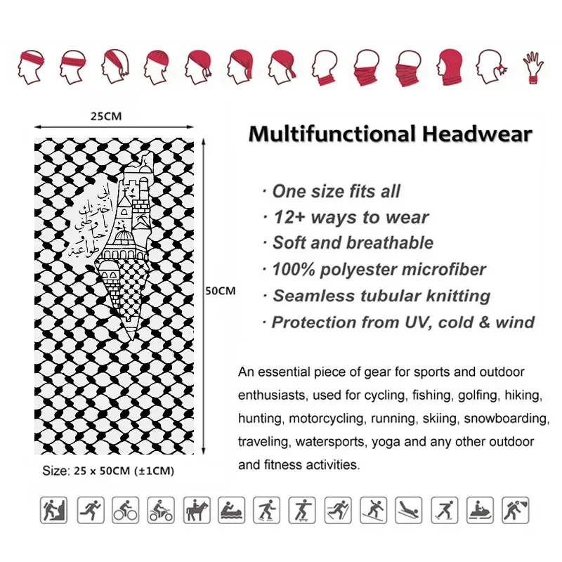 ผ้าโพกศีรษะลายอักษรวิจิตรแบบอา - Neck Gaiter Face Cover บทวิจารณ์และราคา